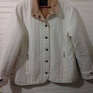Tally Ho Women's Quilted Jacket - Cream and Tan